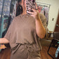 All About Comfort Ribbed Set- Mocha