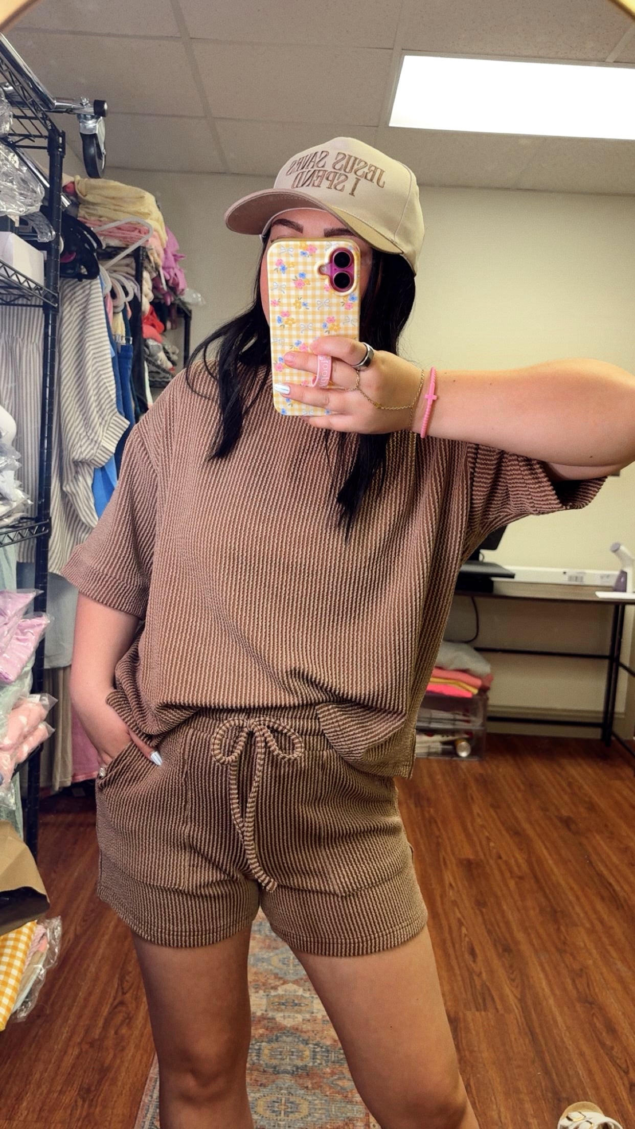 Hot Shot Ribbed Set - Brown