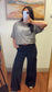 Cargo Cutie Sweatpants - Black