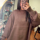 Downtown Oversized Sweater- Brown