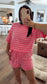 Styling Stripes Ribbed Set - Hot Pink