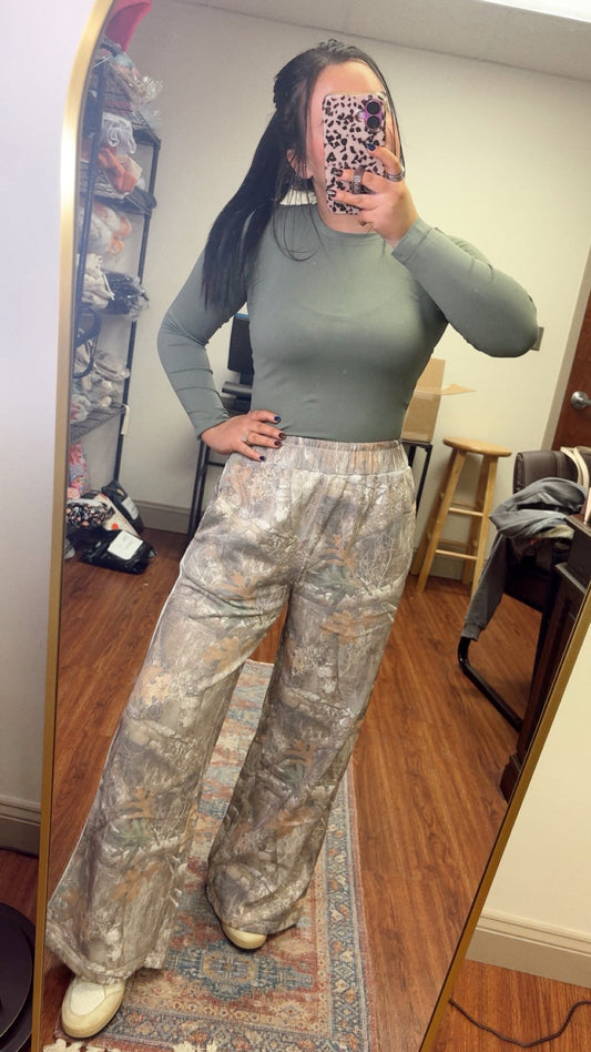 Camo Wide Leg Sweatpants