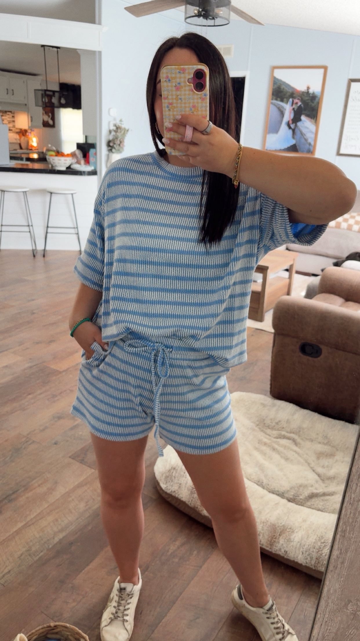 Styling Stripes Ribbed Set - Cornflower Blue