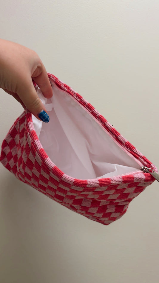 Checker Travel Bag - Pink