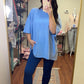 The Necessity Oversized Tee- Blue