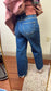 Midnight Cropped Wide Leg Jeans