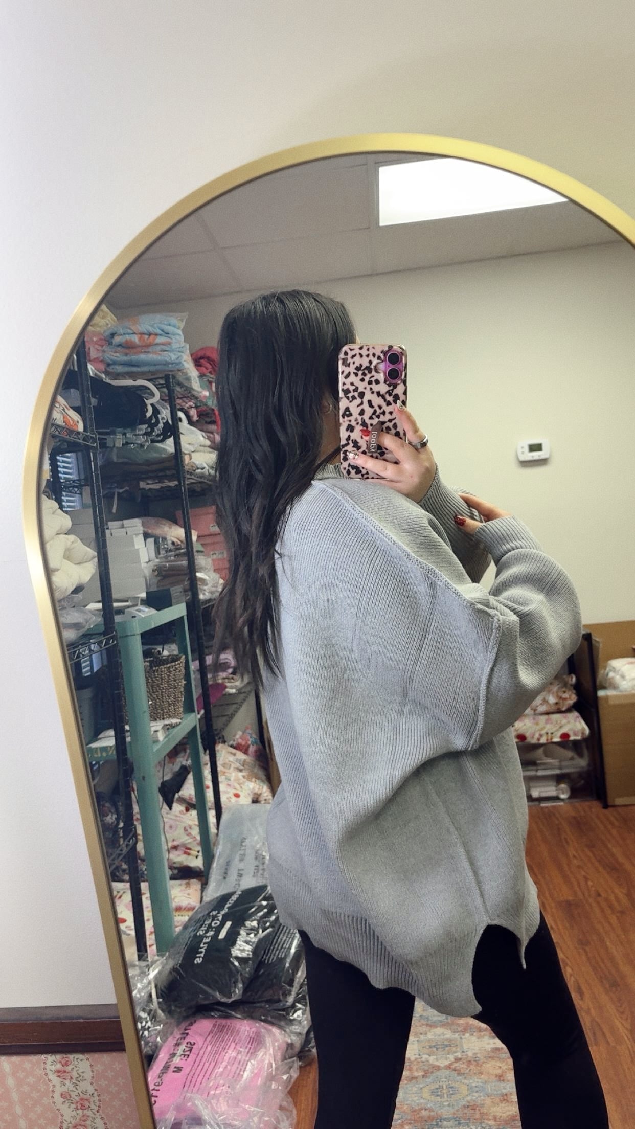 Downtown Oversized Sweater- Heather Gray
