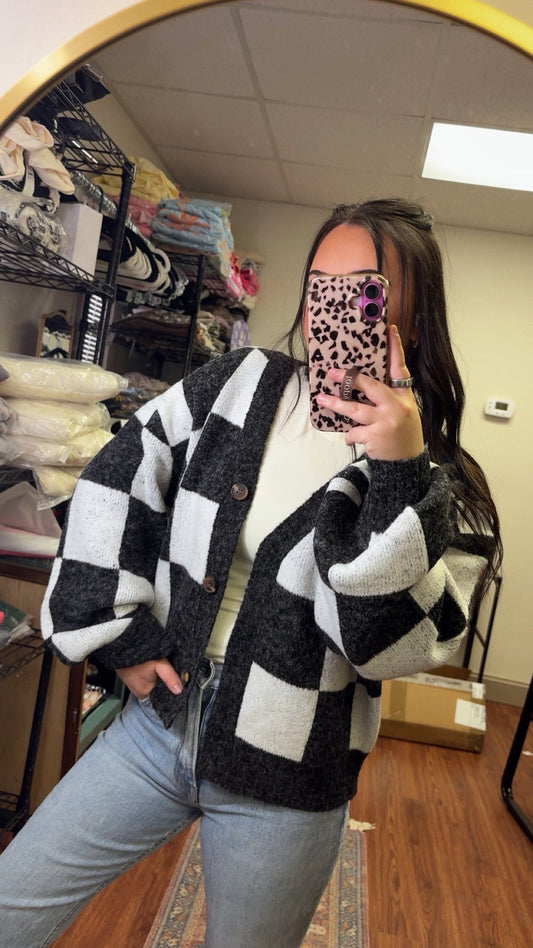 Checker Dreams Cardigan
