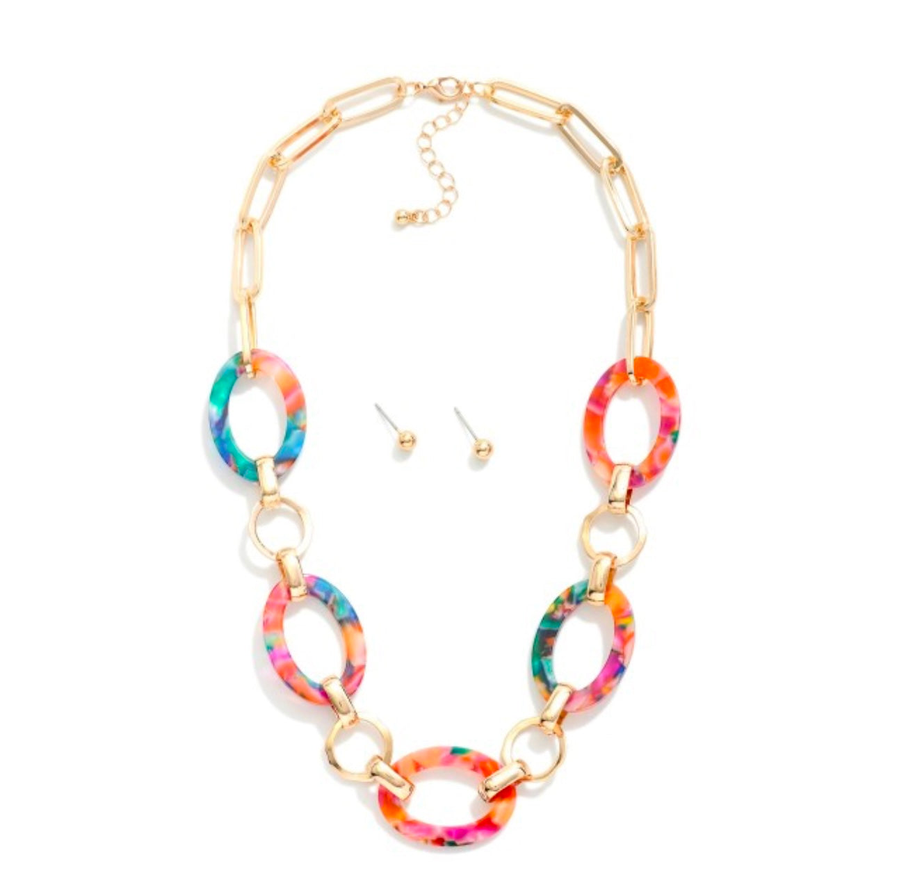 Rainbow Sherbet Necklace Set