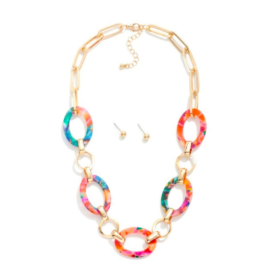 Rainbow Sherbet Necklace Set