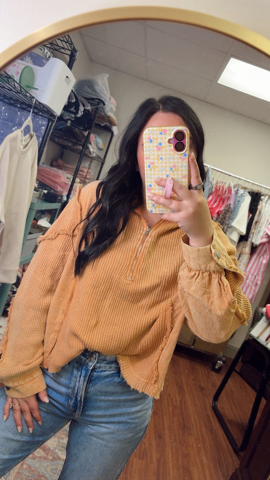 Spooky Season Waffle Knit Pullover