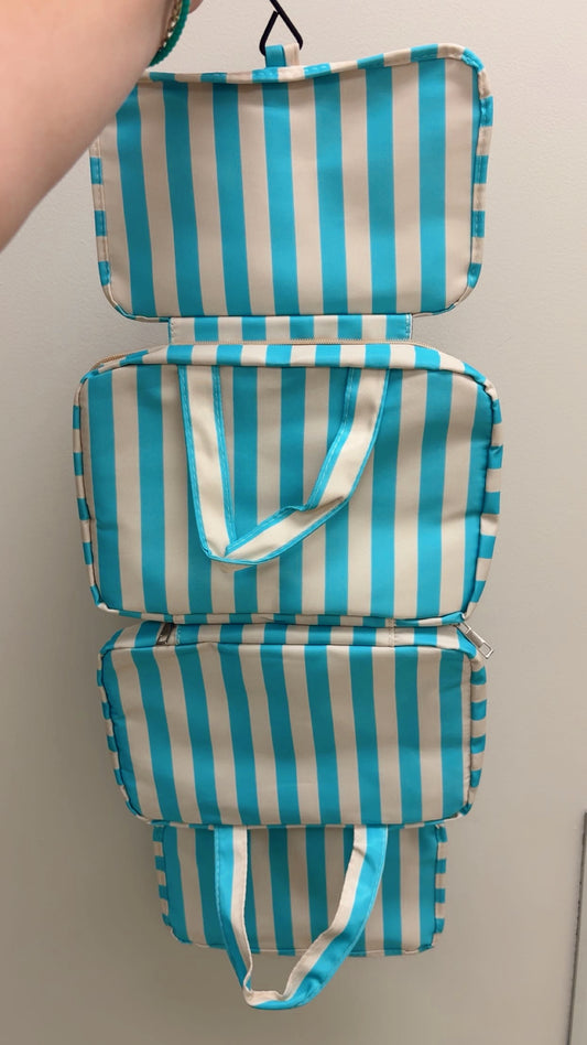 Striped Hanging Toiletry Bag