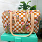 Hand Quilted Overnight Bag- Clay Checker