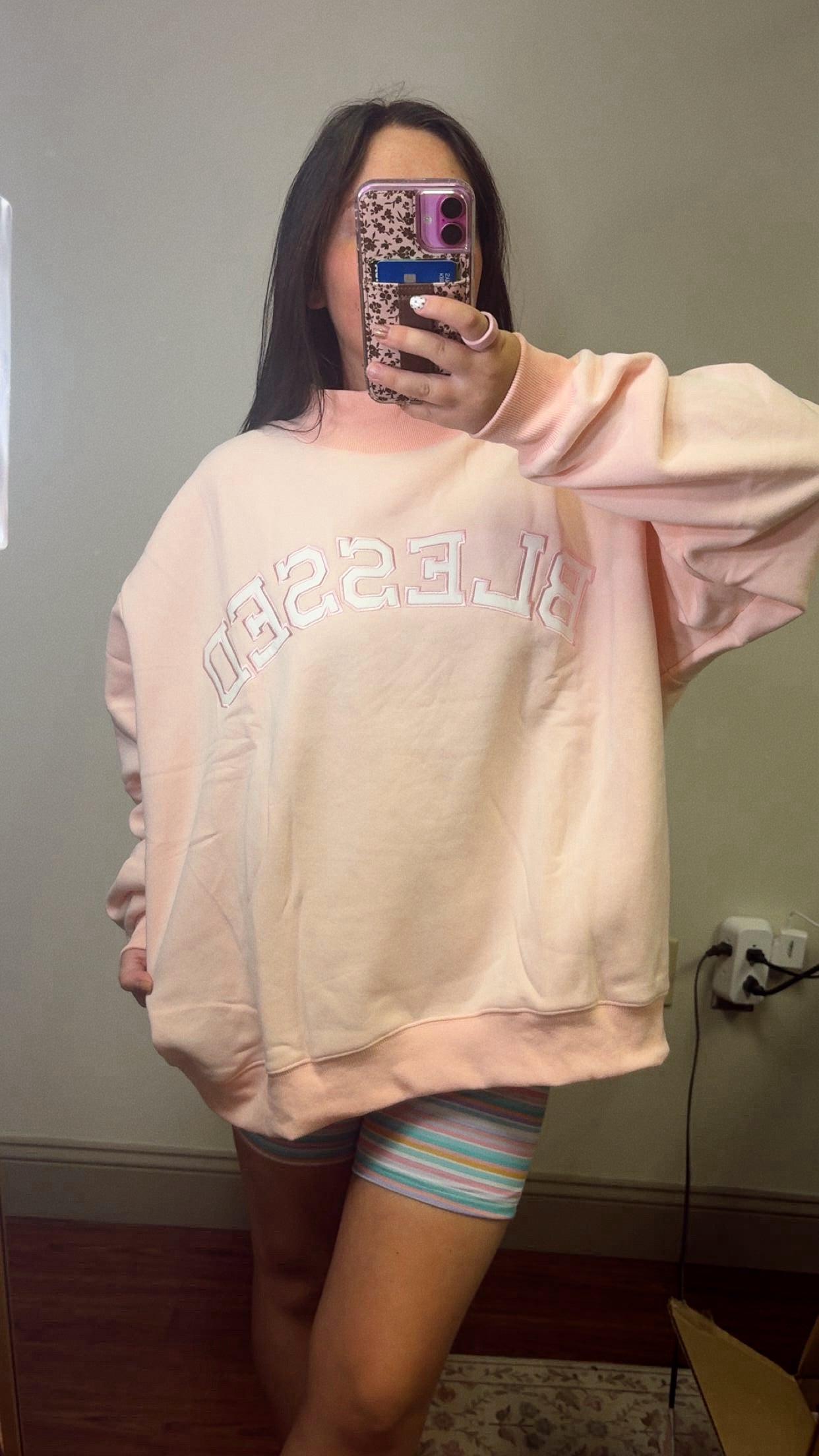Blessed Embroidered Mockneck Sweatshirt