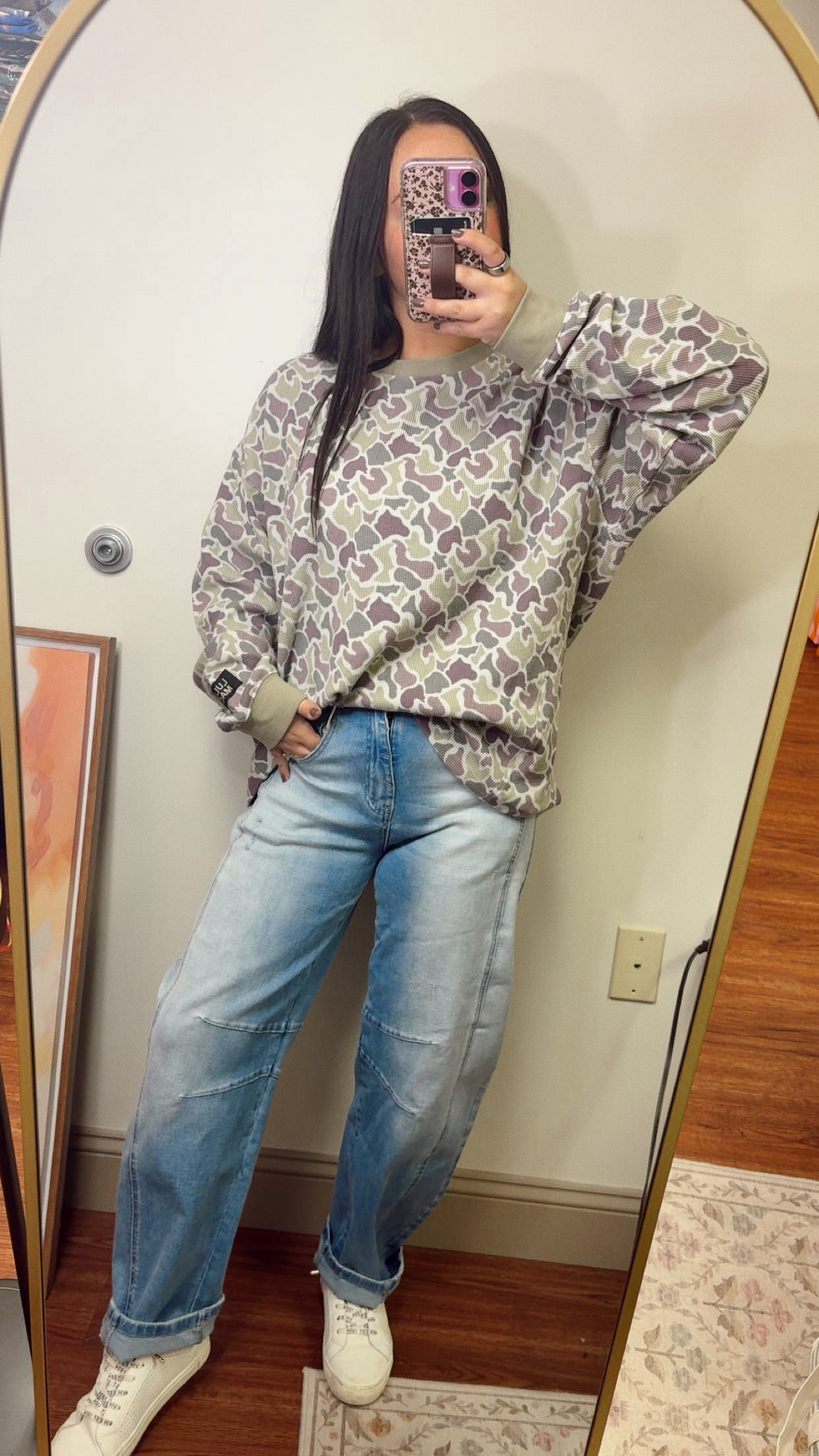 Lulu Mac Camo Waffle Top