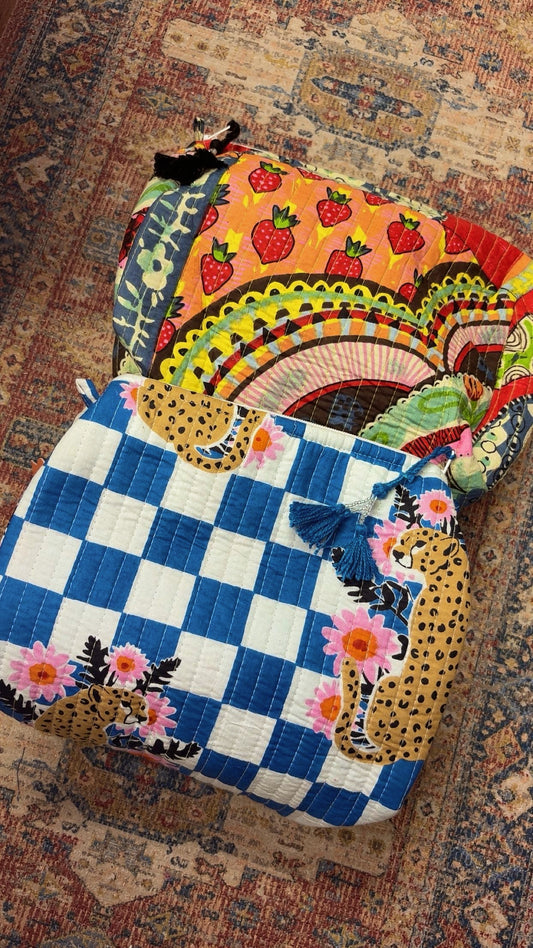 Hand Quilted Cosmetic Bags