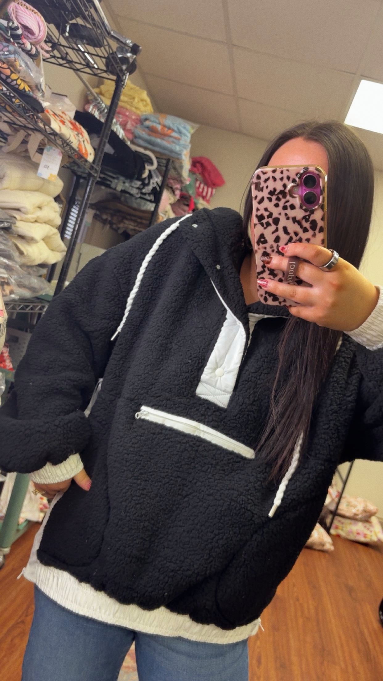 All Bundled Up Sherpa Pullover