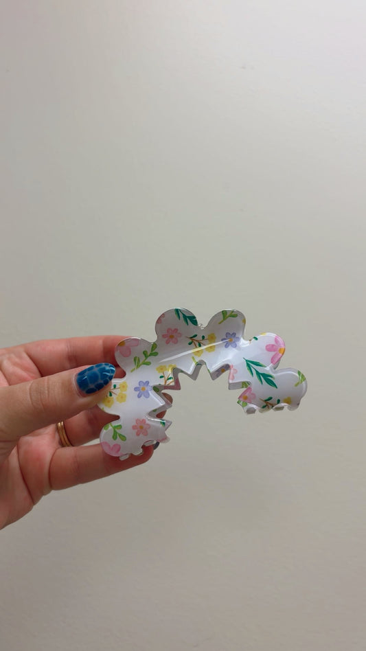 Floral Garden Claw Clip