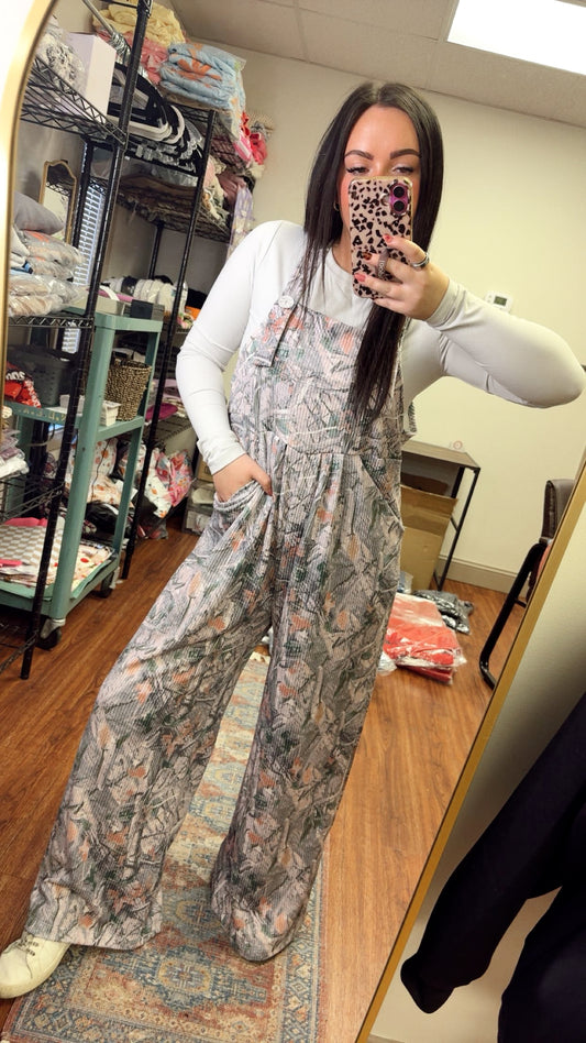 Camo Ribbed Jumpsuit