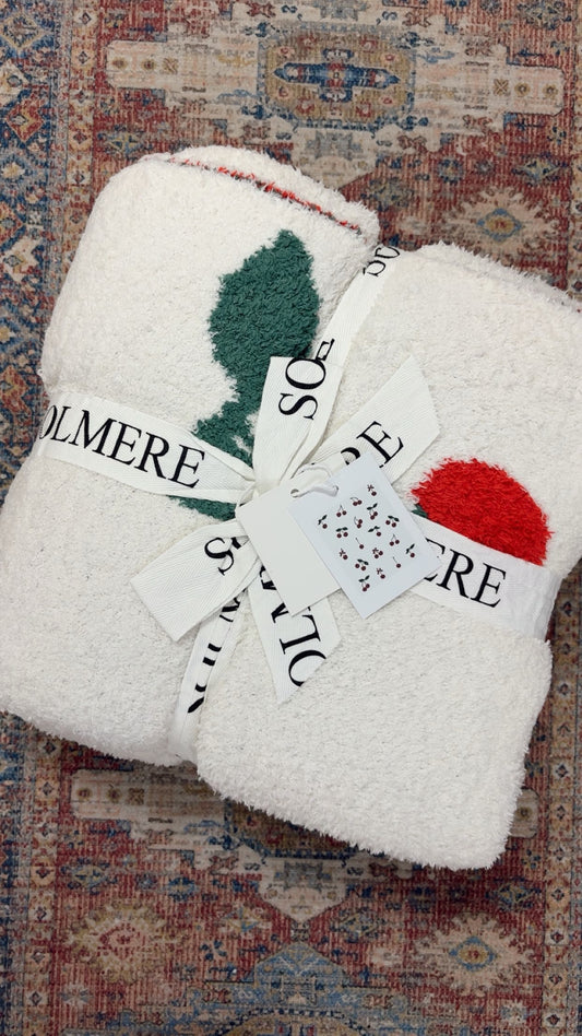 Cozy Cashmere Blanket- Cherries