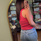 Raspberry Swirl Ribbed Tank