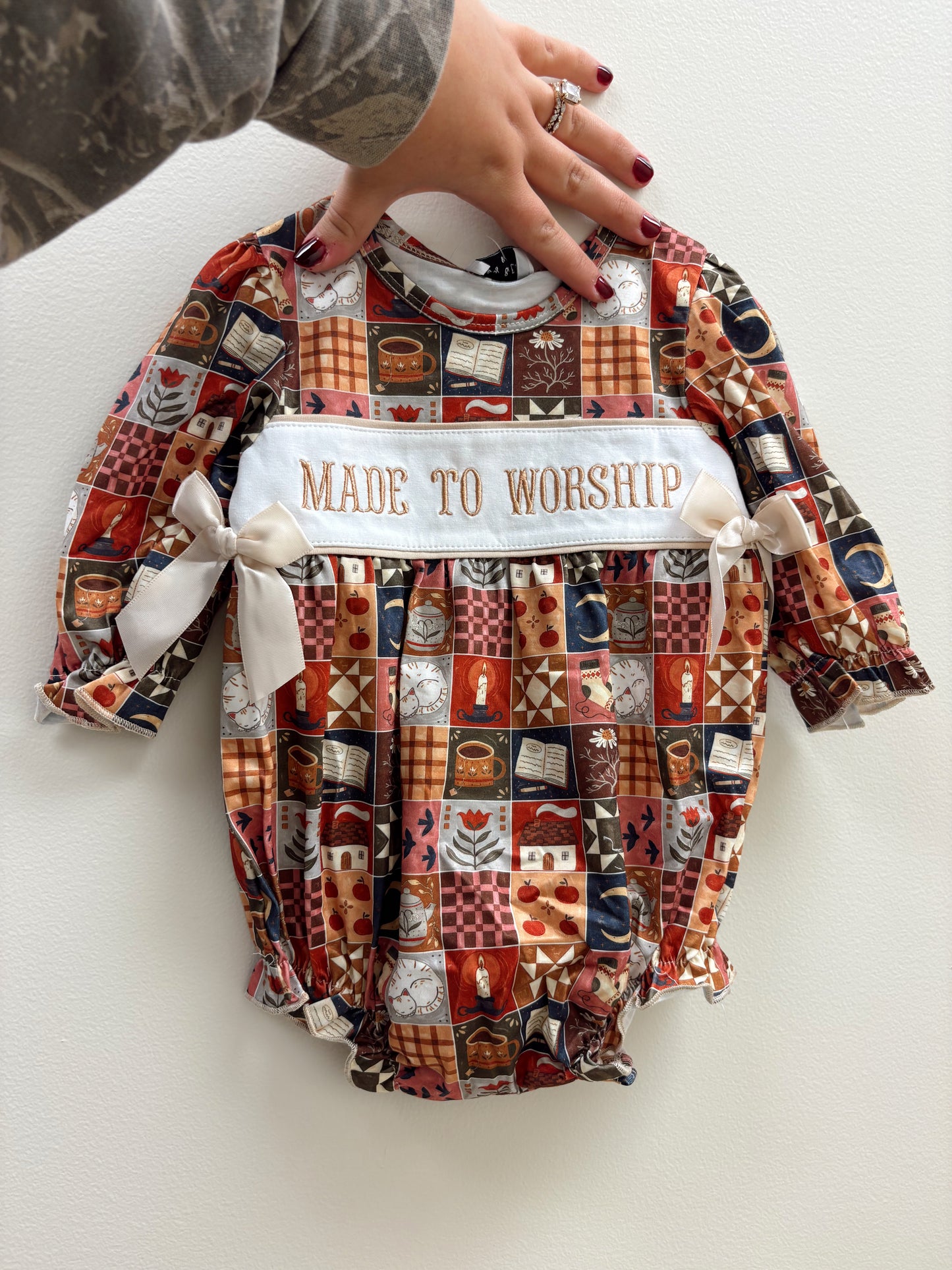 Made To Worship Smocked Bubble
