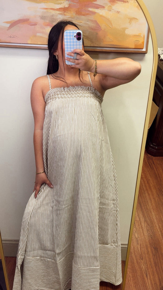 Sandy Toes Stripe Dress