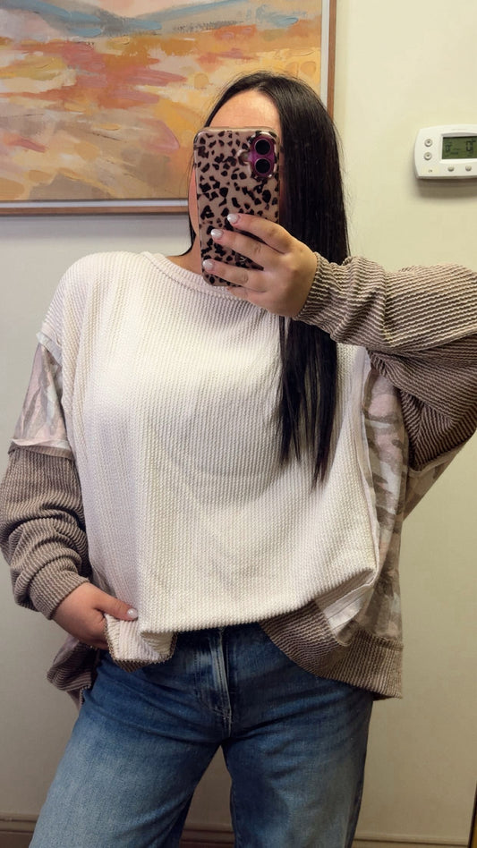 Camo Crush Colorblock Top
