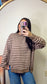 Thankful Striped Sweatshirt
