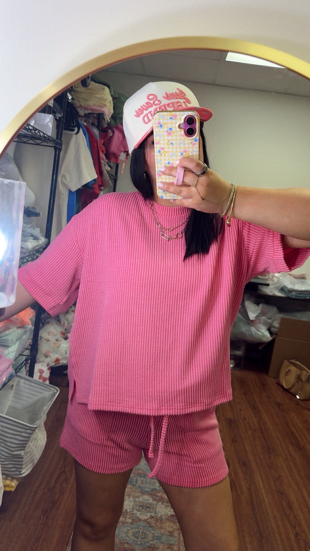 Hot Shot Ribbed Set - Fuchsia