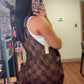 Chocolate Checkered Overalls