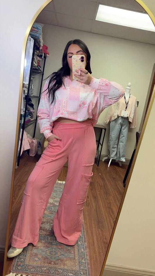 Comfort Is Key Sweatpants- Pink