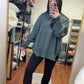 Downtown Oversized Sweater- Ash Jade