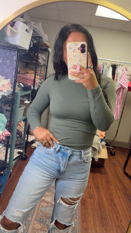 Slim & Shape Long Sleeve- Olive
