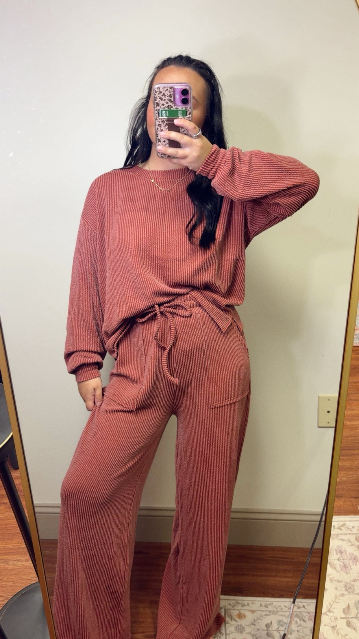 Cozy Girl Set - Rust