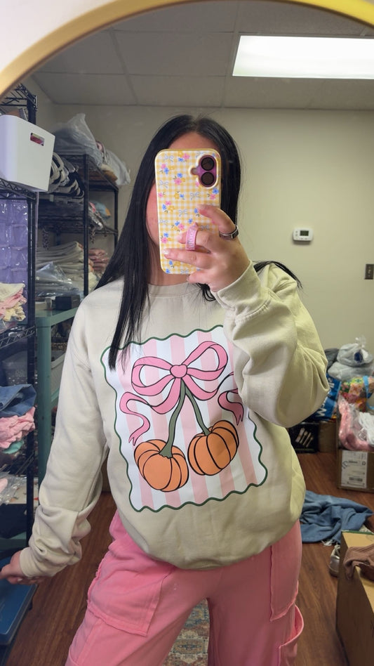 Coquette Pumpkin Crewneck