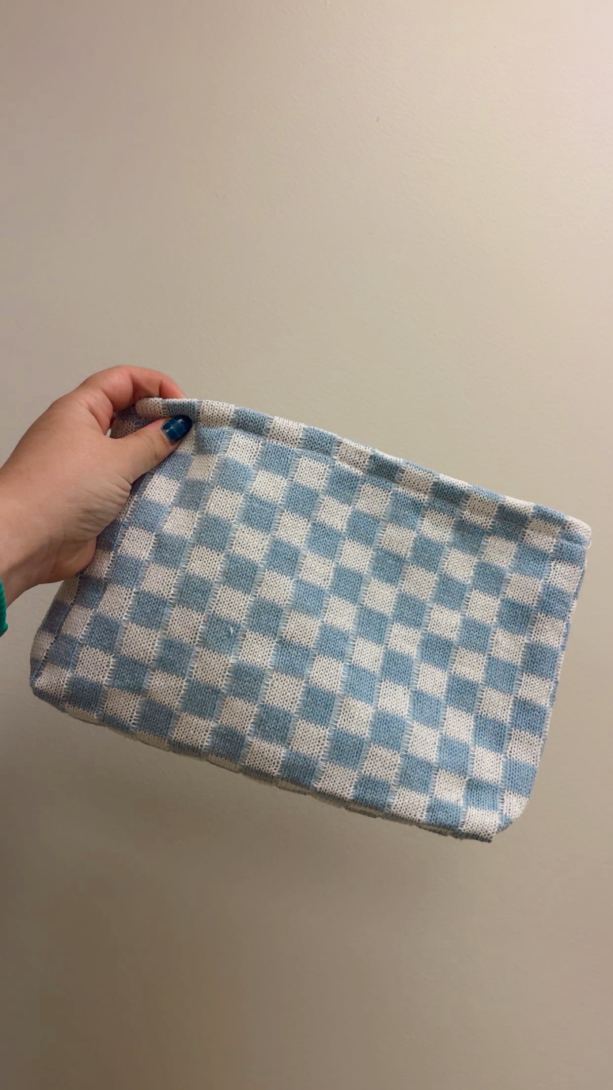 Checker Travel Bag - Blue