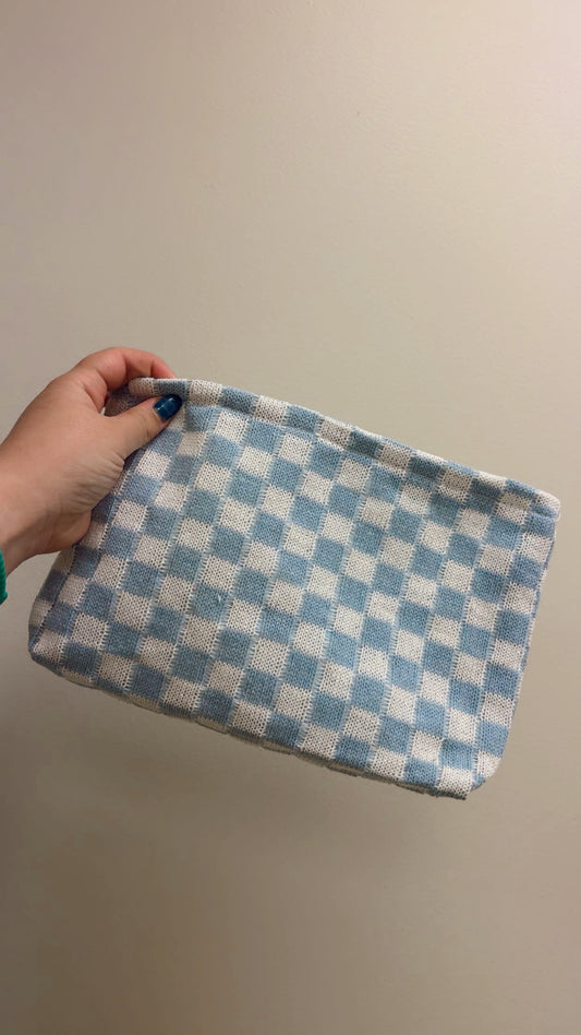Checker Travel Bag - Blue