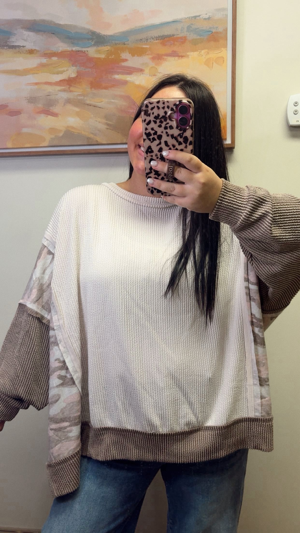 Camo Crush Colorblock Top