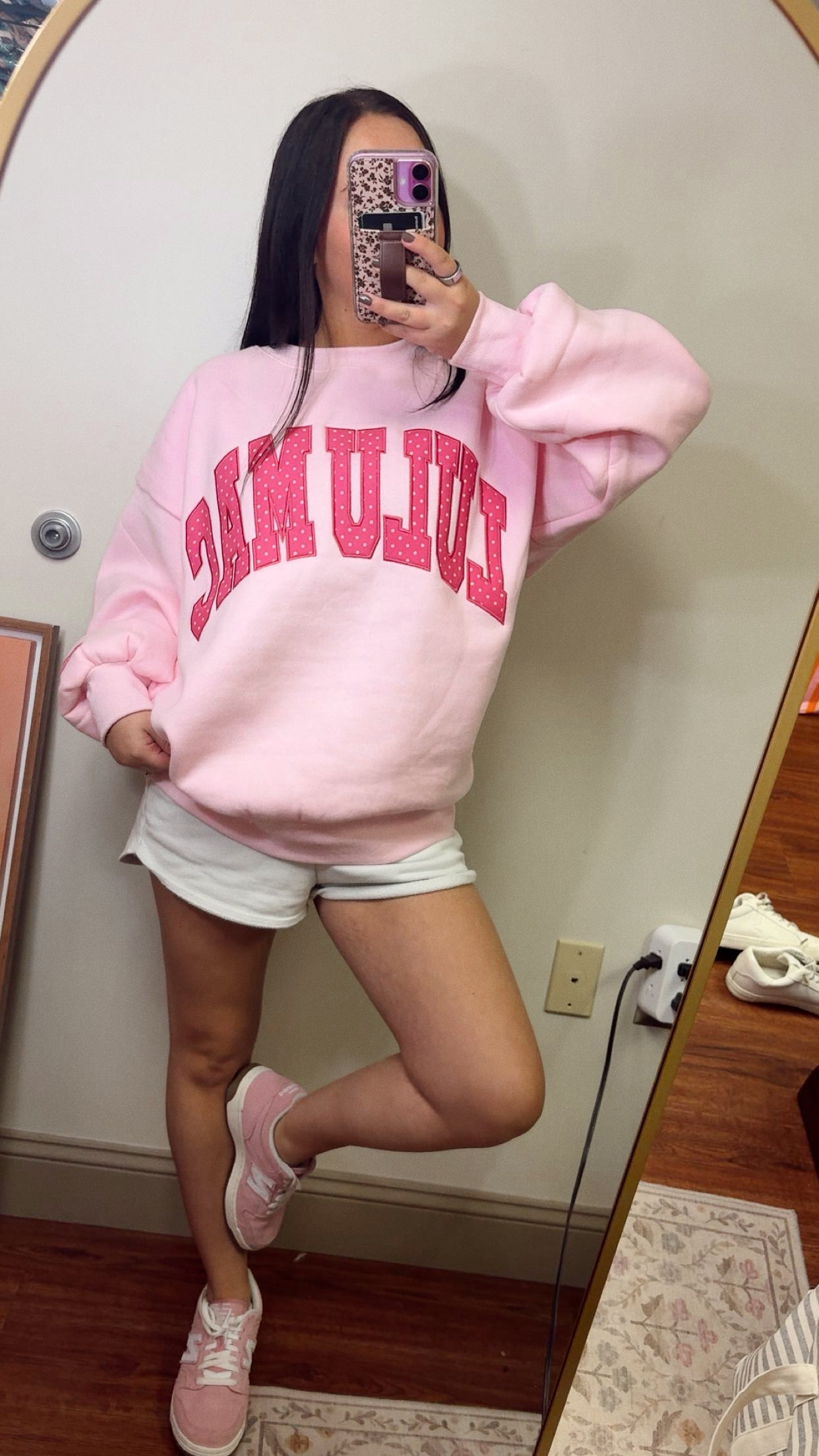 Lulu Mac Polka Dot Crewneck - Pink