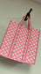 Pink Quilted Tote Bag