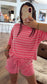 Styling Stripes Ribbed Set - Hot Pink
