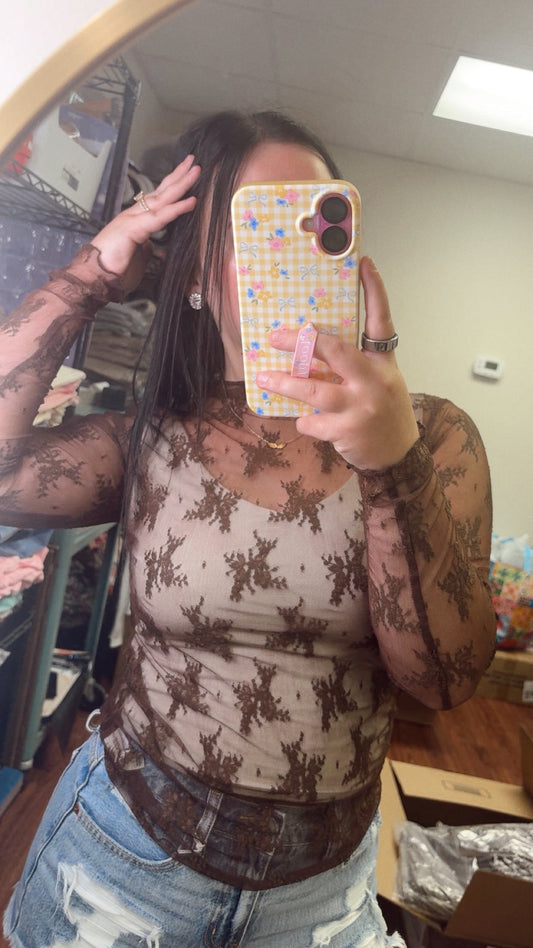 Must Have Lace Undershirt- Brown