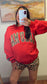 Lulu Mac Crewneck - Red Leopard
