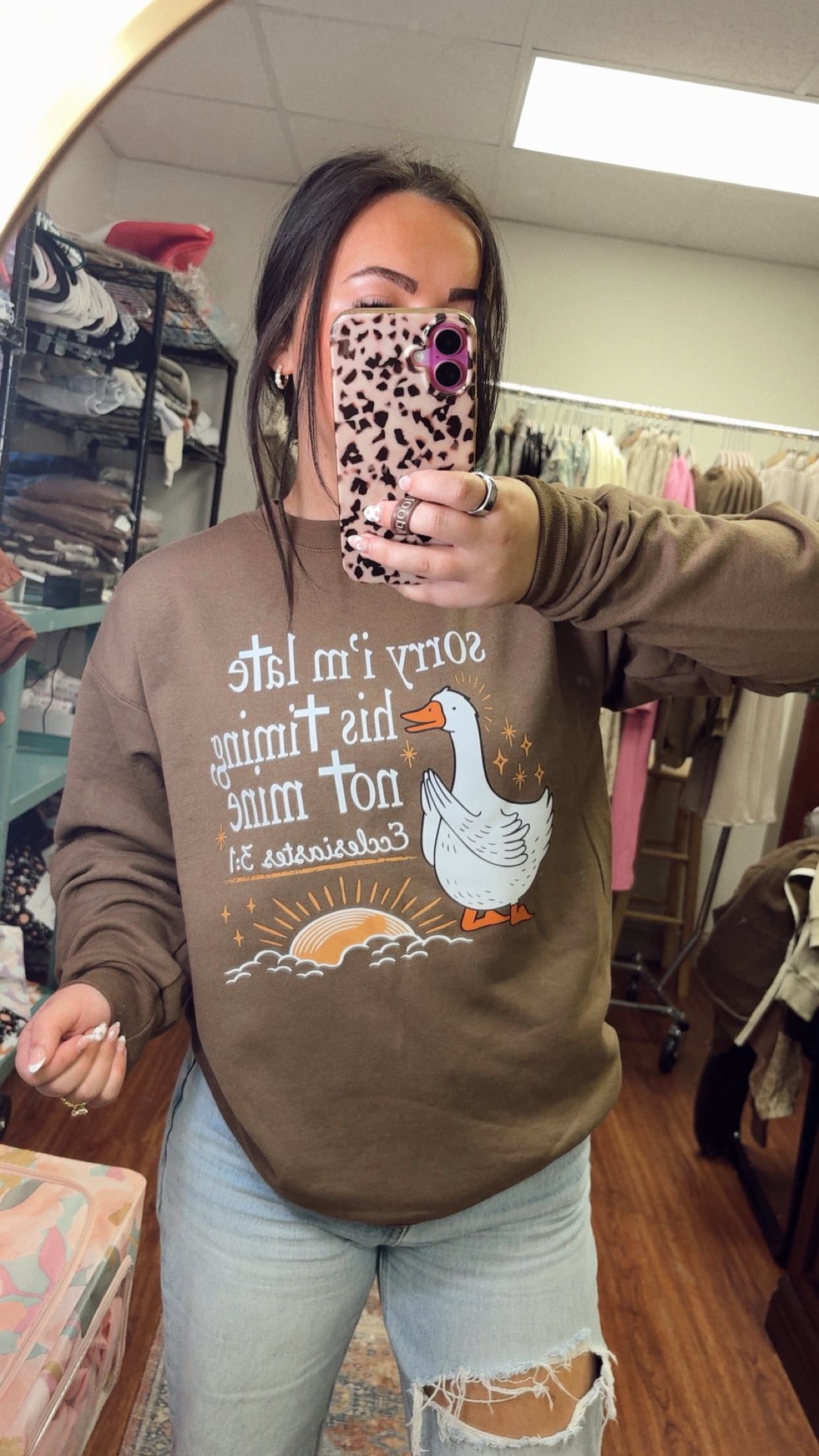 His Timing Not Mine Crewneck