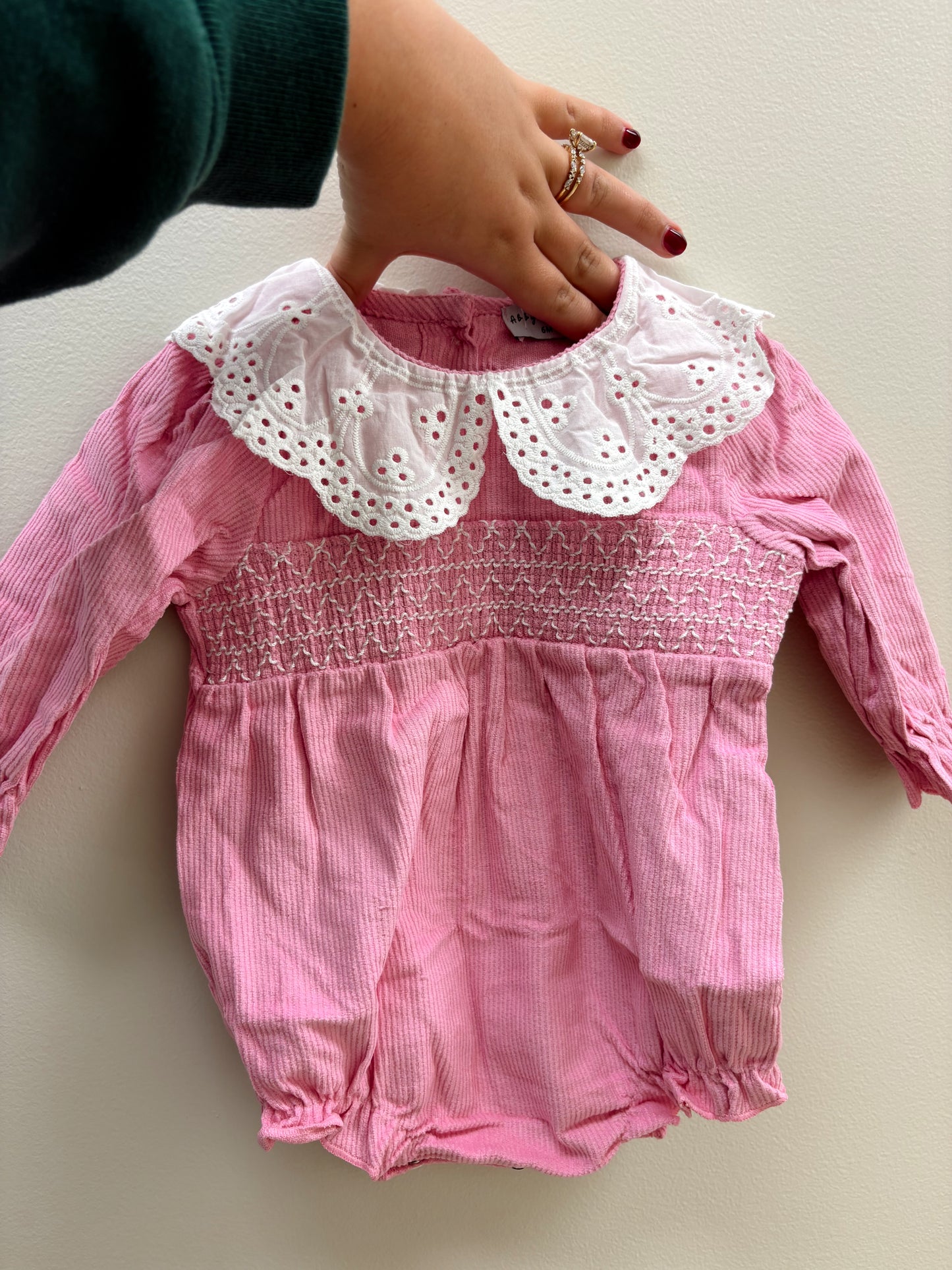 Pink Smocked Bubble