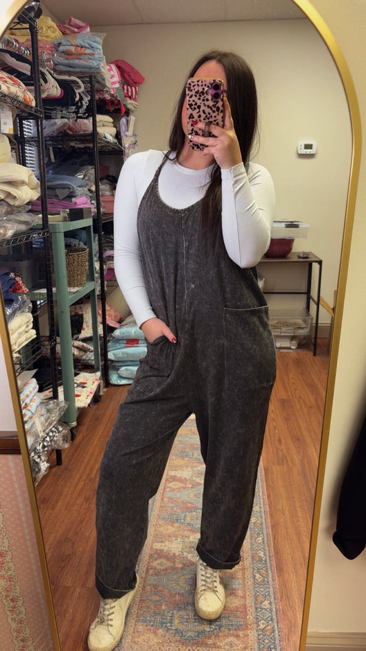 Everyday Jumpsuit- Washed Black