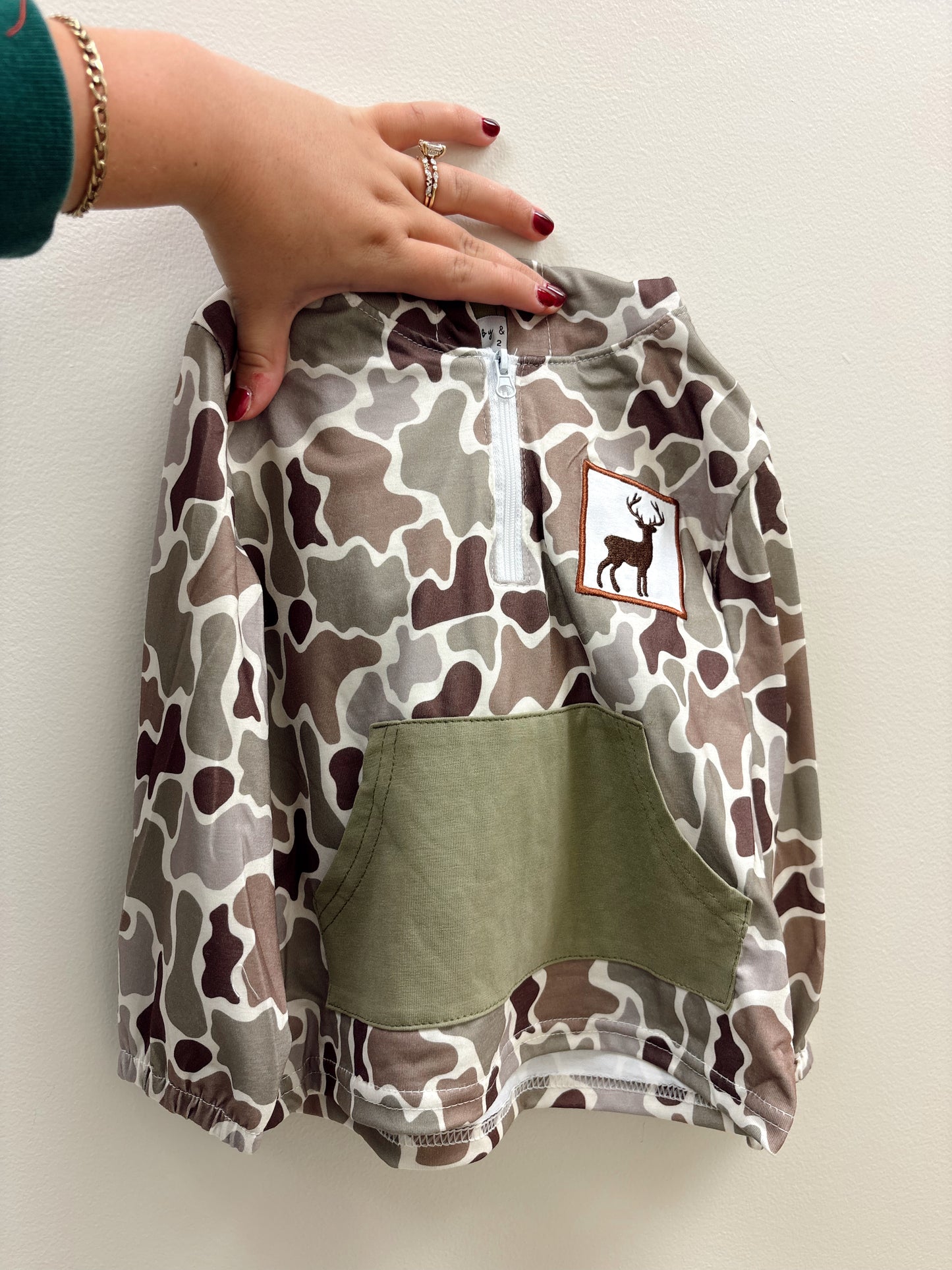 Deer Embroidered Hoodie