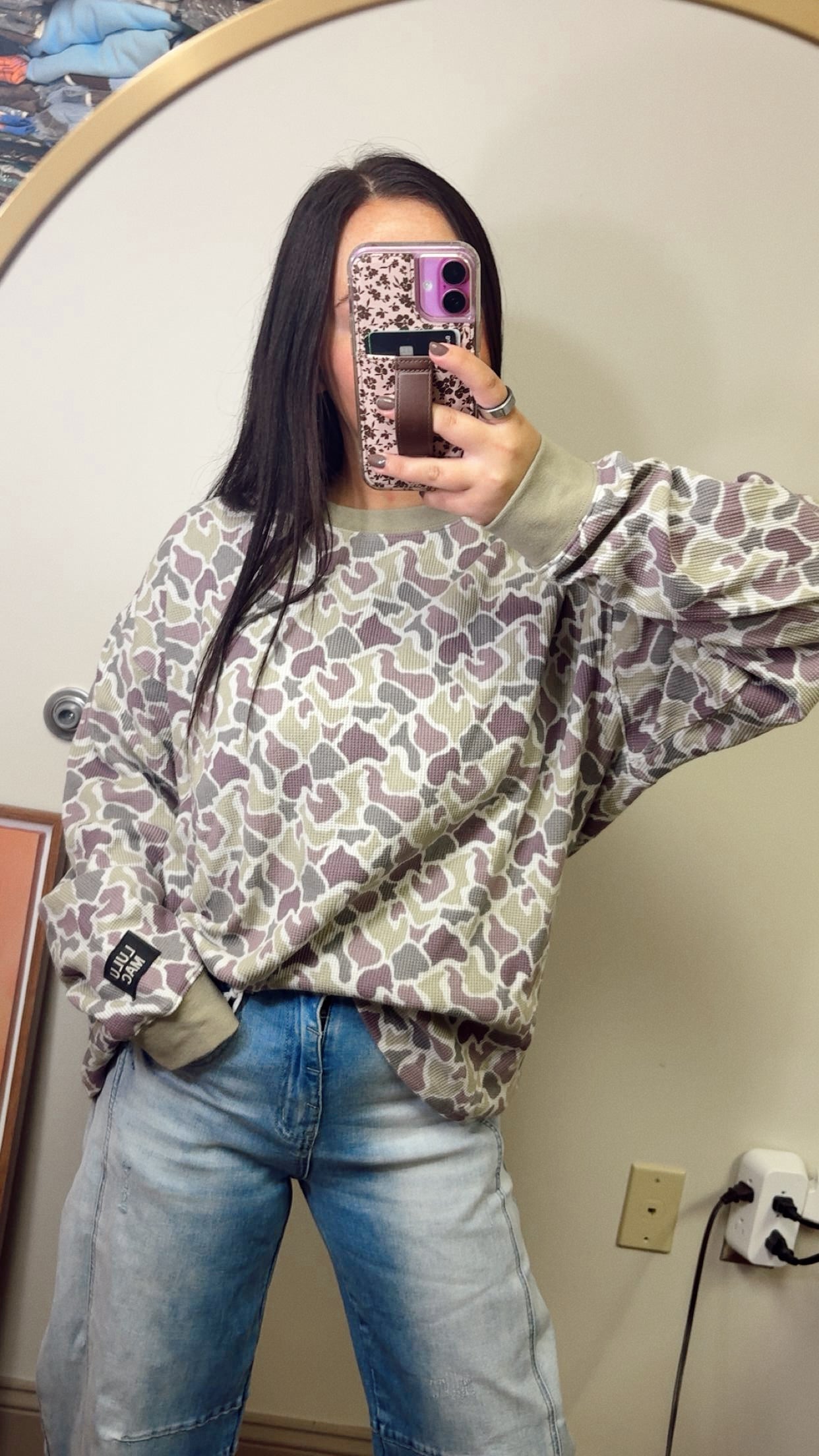 Lulu Mac Camo Waffle Top