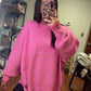 Downtown Oversized Sweater- Pink